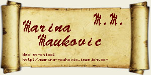 Marina Mauković vizit kartica